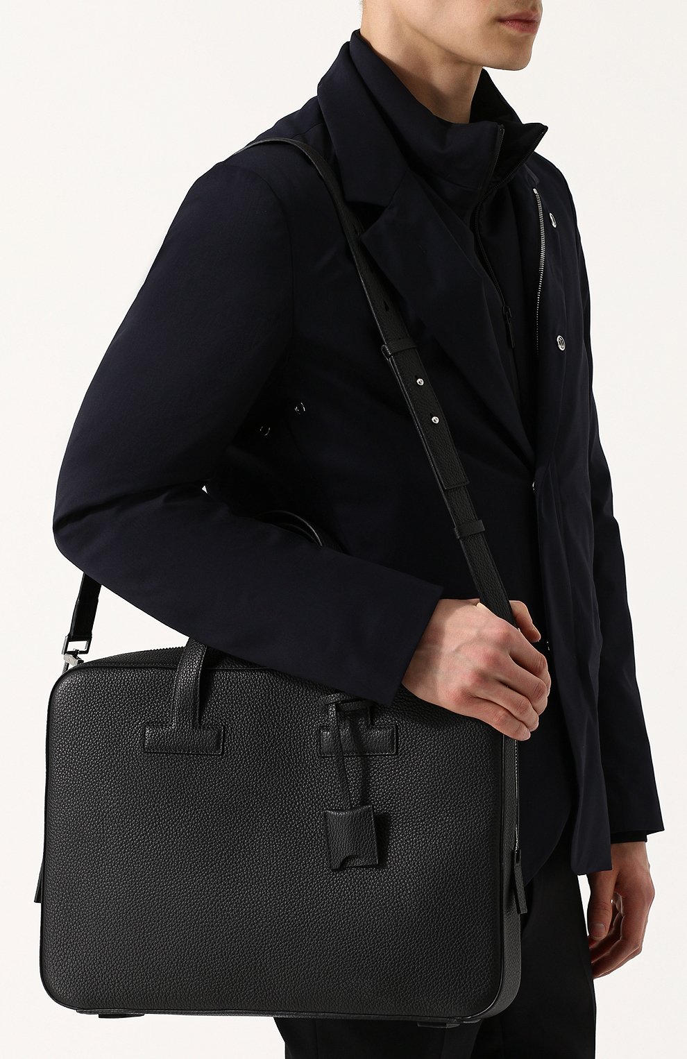 Кожаная сумк а для ноутбука с плечевым ремнем TOM FORD, арт. 118H0353H-C92/217, фото 5