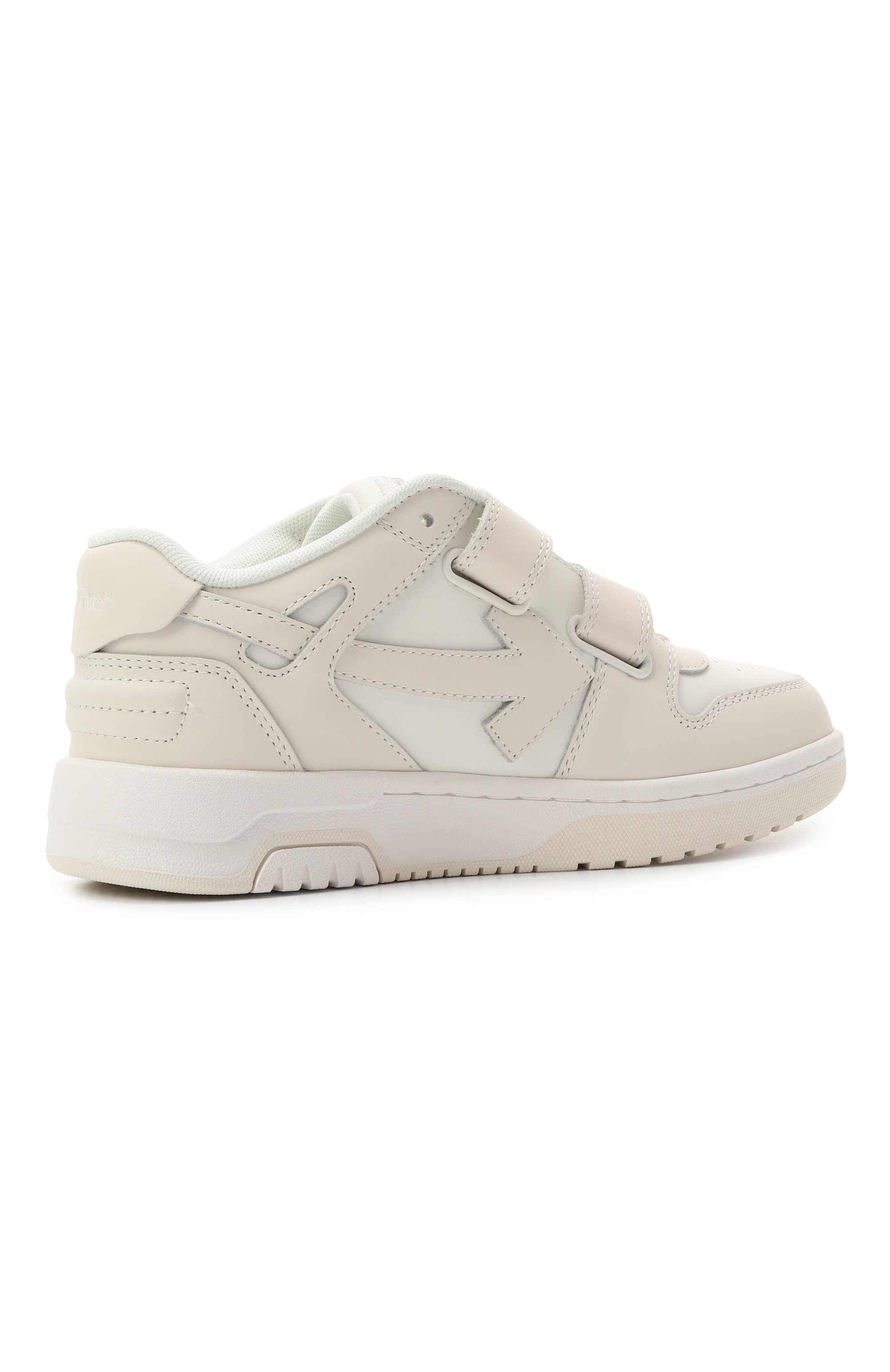 Кожаные кеды out of office OFF-WHITE кремового цвета по цене 39800 руб., арт. 0GIA005S25LEA001/31-33, фото 3 Кожаные кеды out of office OFF-WHITE, арт. 0GIA005S25LEA001/31-33, фото 3