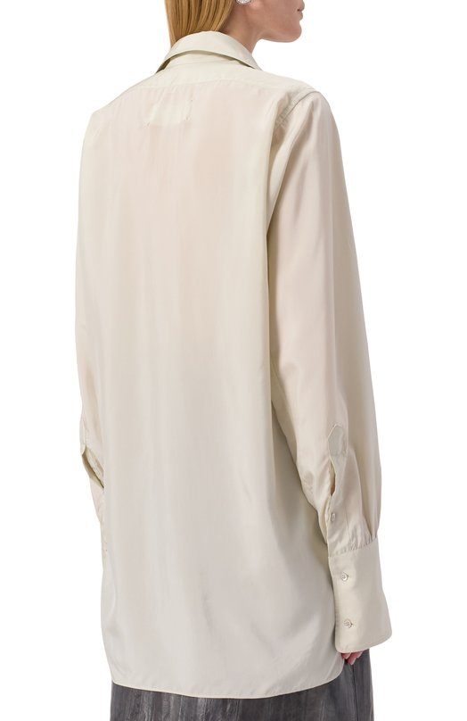 Блузка из вискозы Maison Margiela S51DT0020/S76632 Зелёный  S51DT0020/S76632 Фото 4
