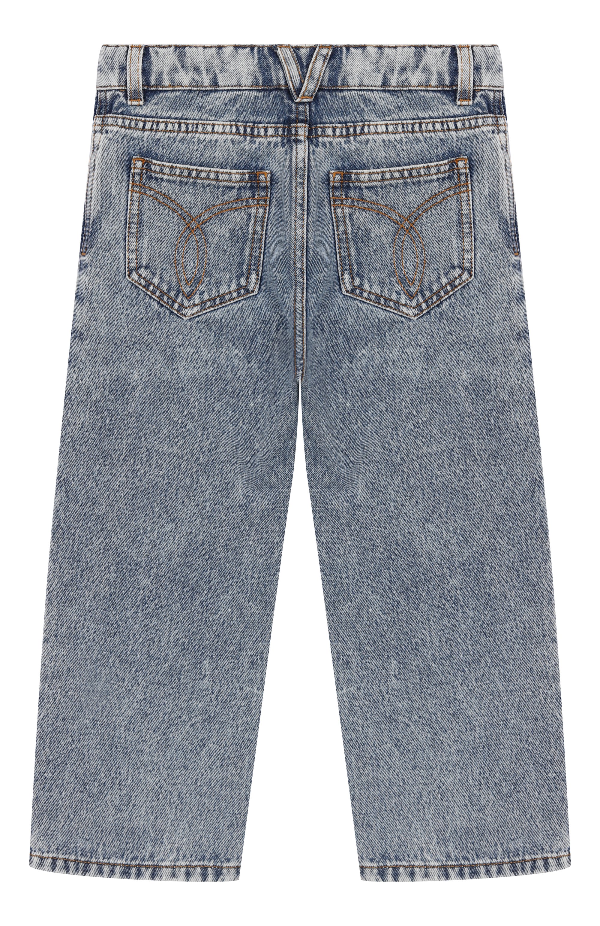 Джинсы VERSACE голубого цвета по цене 25550 руб., арт. 1018319/1A13119/4A-6A, фото 2 Джинсы VERSACE, арт. 1018319/1A13119/4A-6A, фото 2