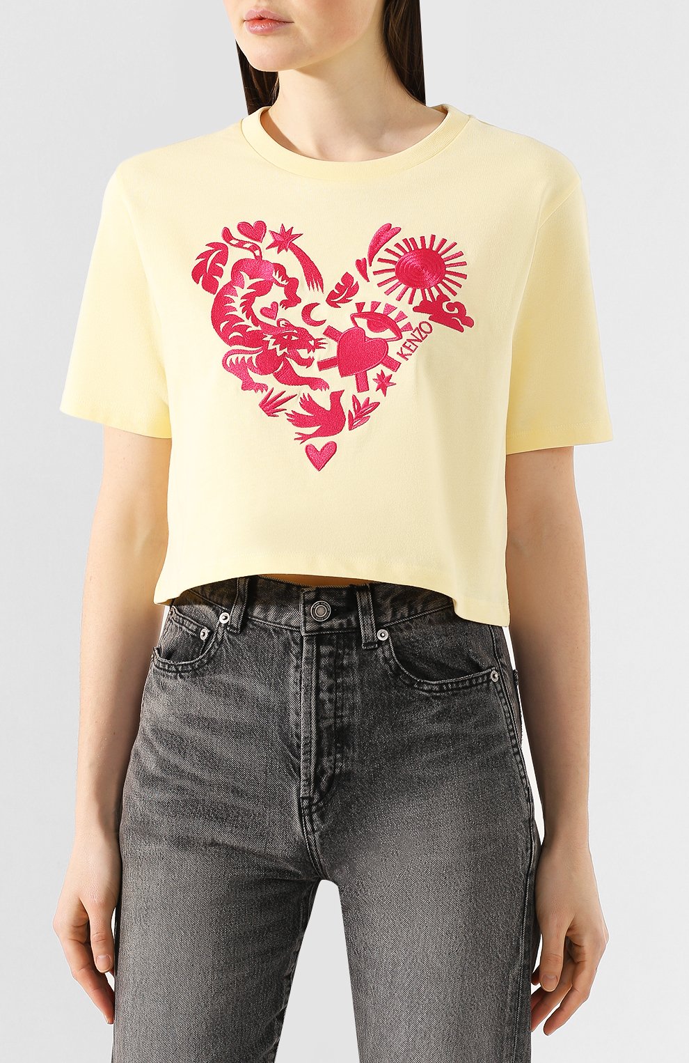Хлопковая футболка KENZO, арт. FA52TS6254W9, фото 3