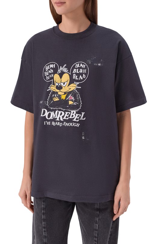 Хлопковая футболка DOMREBEL BLABLA/T-SHIRT Чёрный  BLABLA/T-SHIRT Фото 3