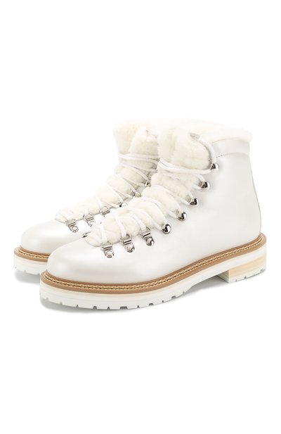 Кожаные ботинки с отделкой из овчины RALPH LAUREN, арт. 800742814, фото 1