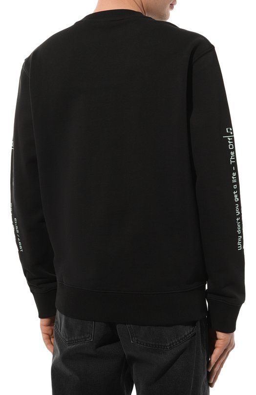 Хлопковый свитшот BOSS Orange Чёрный, фото 4