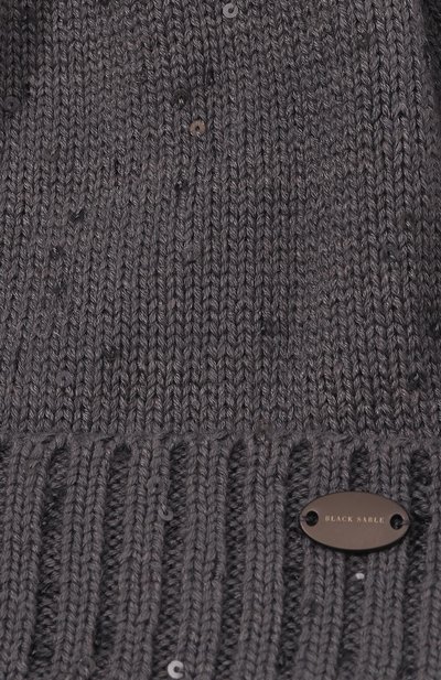 Шапка из кашемира и шелка с отделкой из соболя BLACK SABLE, арт. BS-47CC15, фото 4