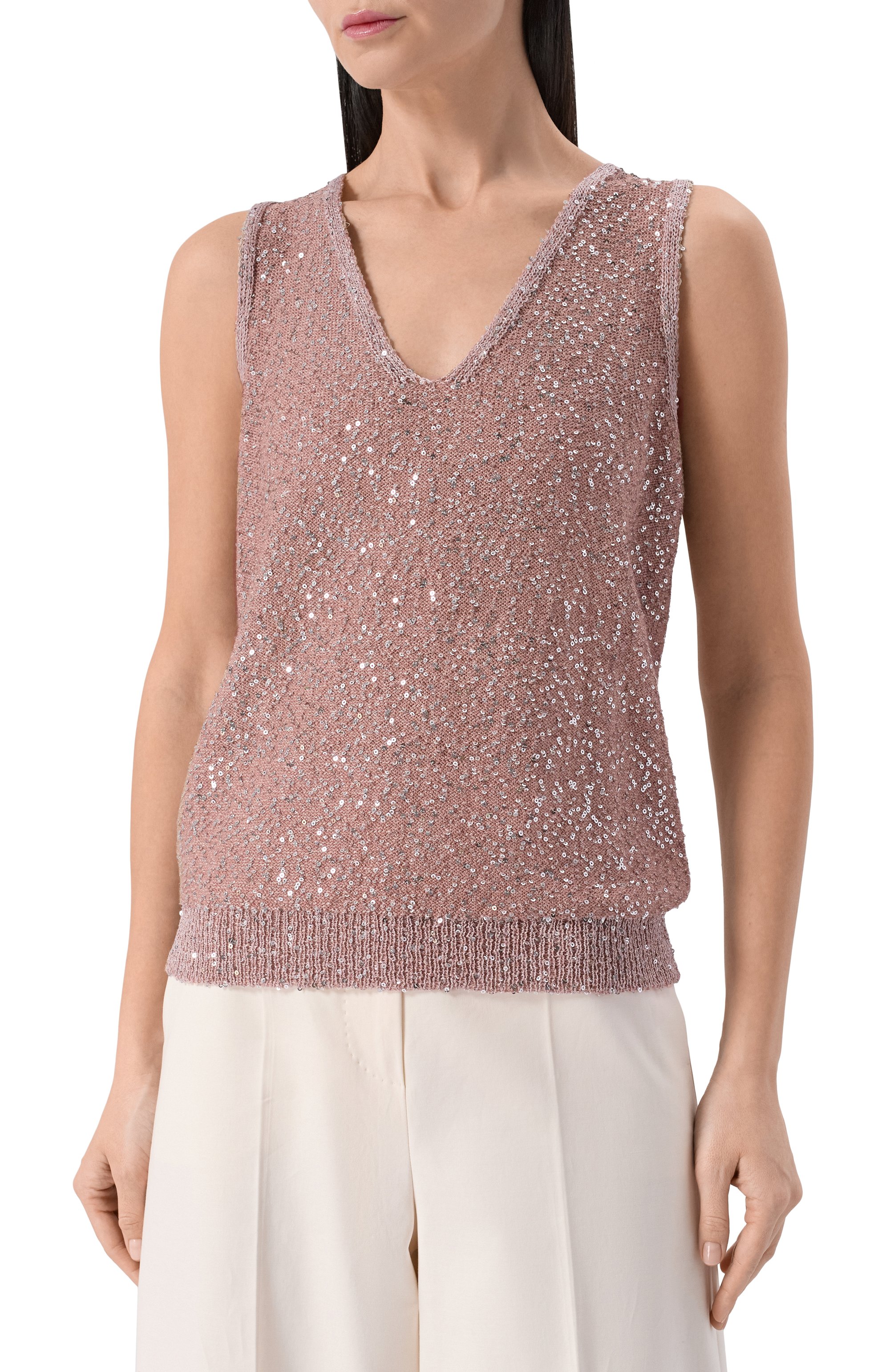 Топ с отделкой пайетками WEEKEND MAX MARA, арт. WKDTEMP0, фото 3