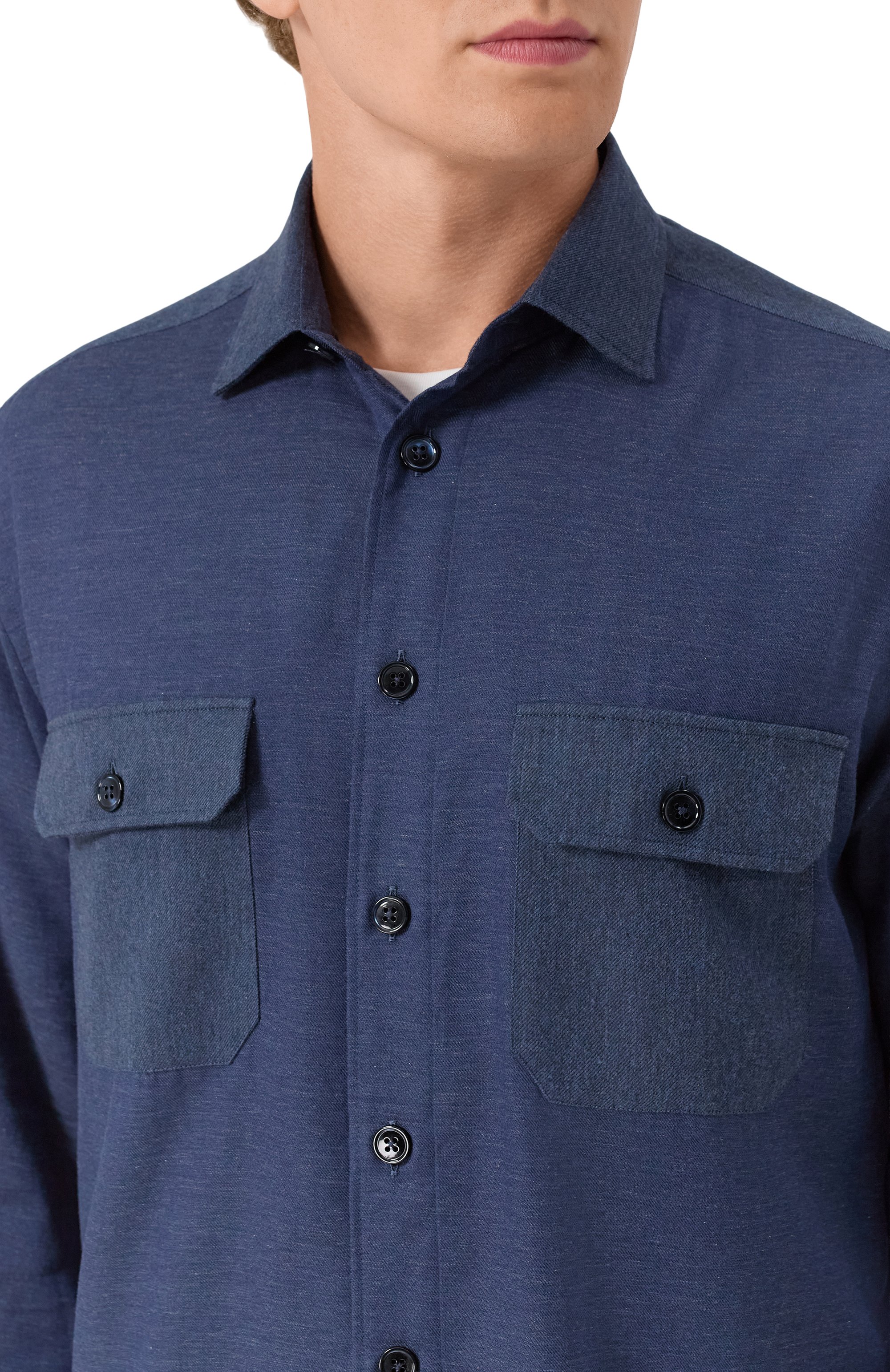 Рубашка из хлопка и кашемира CORNELIANI, арт. 26P219-2611345, фото 5