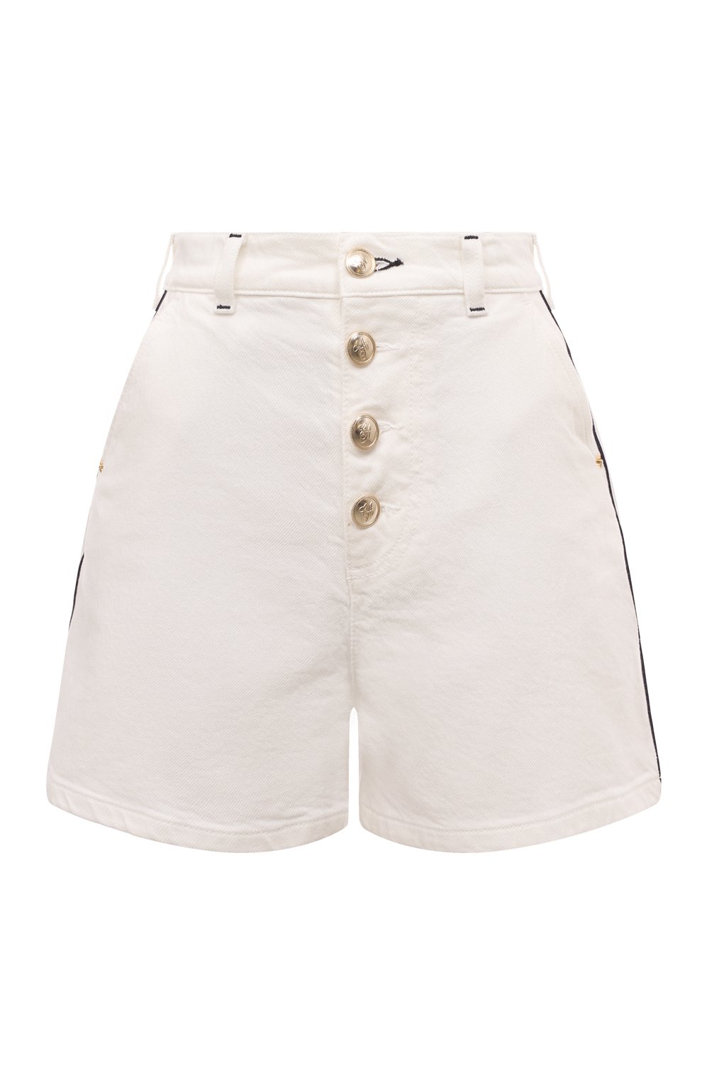 Джинсовые шорты EMPORIO ARMANI молочного цвета по цене 27250 руб., арт. 3R2J87/2NP8Z, фото 1 Джинсовые шорты EMPORIO ARMANI, арт. 3R2J87/2NP8Z, фото 1