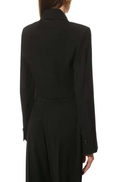 Шерстяной жакет JACQUEMUS черного цвета по цене 78400 руб., арт. 221JA014-1013, фото 4 Шерстяной жакет JACQUEMUS, арт. 221JA014-1013, фото 4