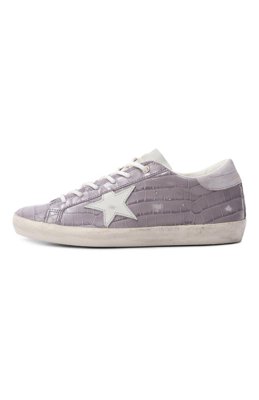 Кожаные кеды Super-Star Golden Goose Deluxe Brand GWF01002.F008118 Фиолетовый  GWF01002.F008118 Фото 4
