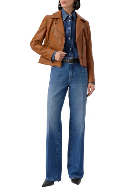 Кожаная куртка MASLOV светло-коричневого цвета по цене 187000 руб., арт. K09, фото 2 Кожаная куртка MASLOV, арт. K09, фото 2