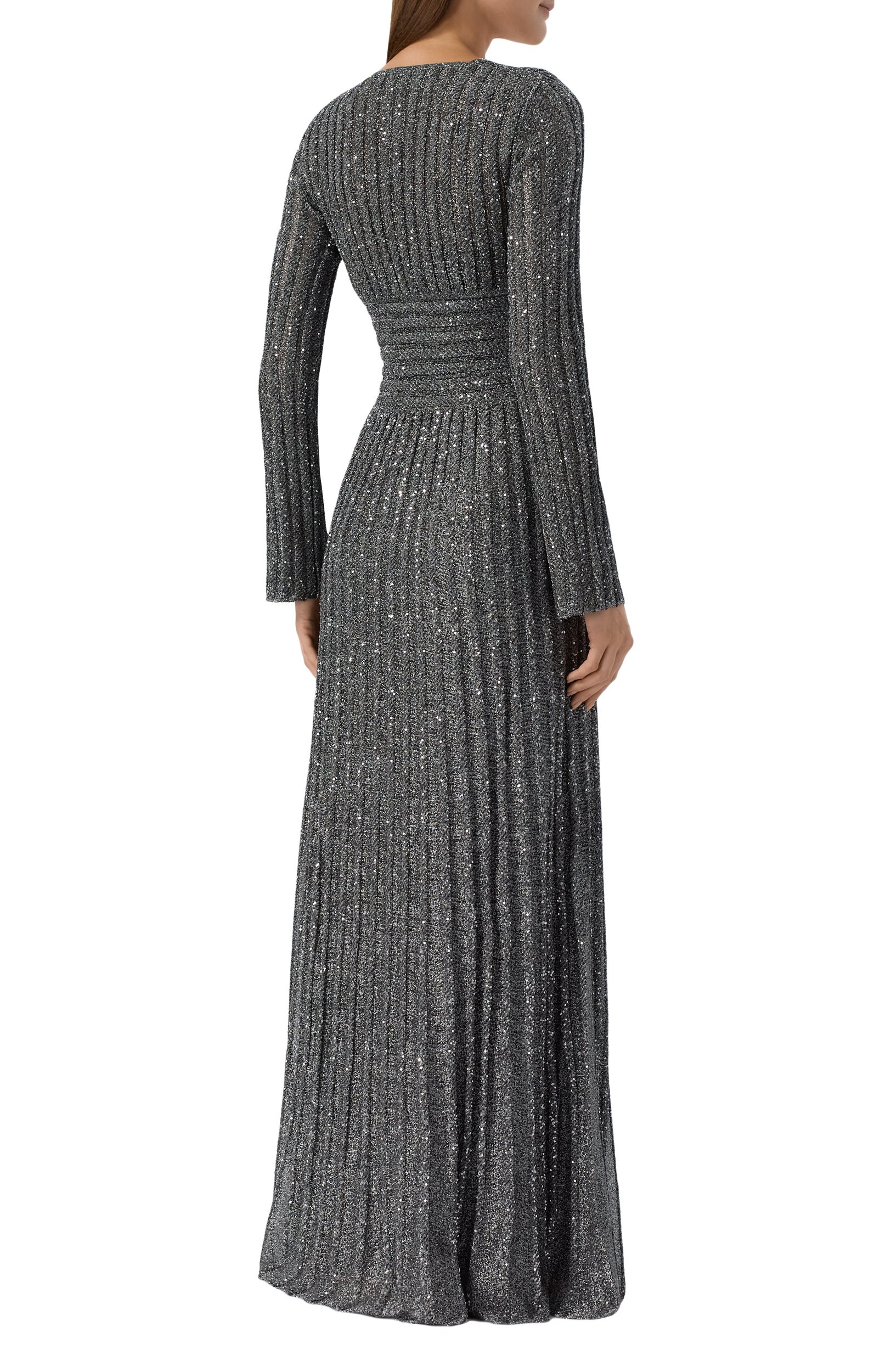 Платье с отделкой пайетками MISSONI серого цвета по цене 357500 руб., арт. DS26WG0N/BK01JB, фото 3 Платье с отделкой пайетками MISSONI, арт. DS26WG0N/BK01JB, фото 3