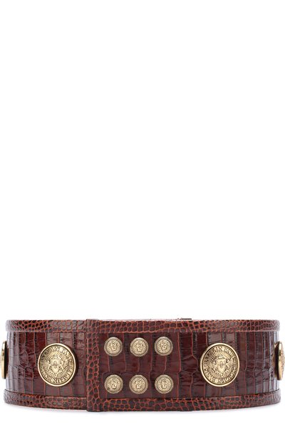 Кожаный ремень с металлическими заклепками BALMAIN, арт. 119810/355P, фото 1