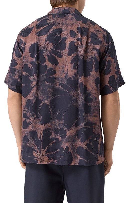 Рубашка из вискозы Dries Van Noten 251-020736-1027 Синий  251-020736-1027 Фото 4