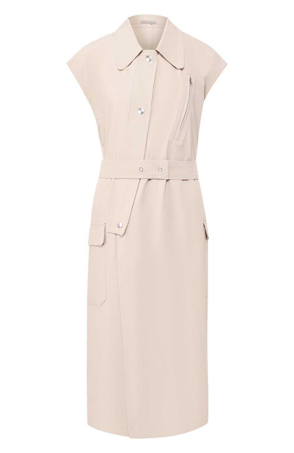 Пальто без рукавов MRZ бежевого цвета по цене 124000 руб., арт. S19-0214, фото 1 Пальто без рукавов MRZ, арт. S19-0214, фото 1