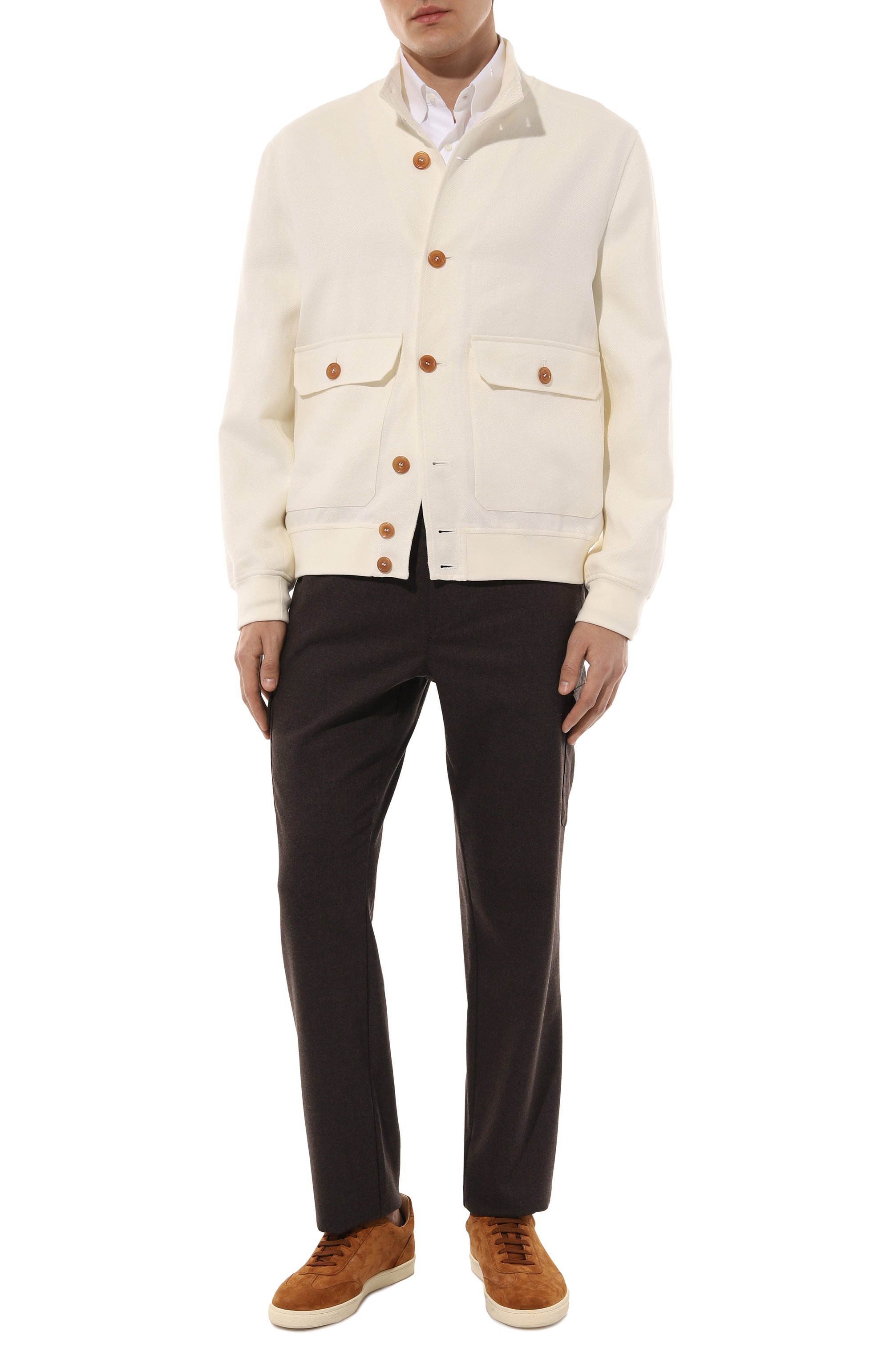 Бомбер изо льна и шерсти BRUNELLO CUCINELLI, арт. MW4826191, фото 2