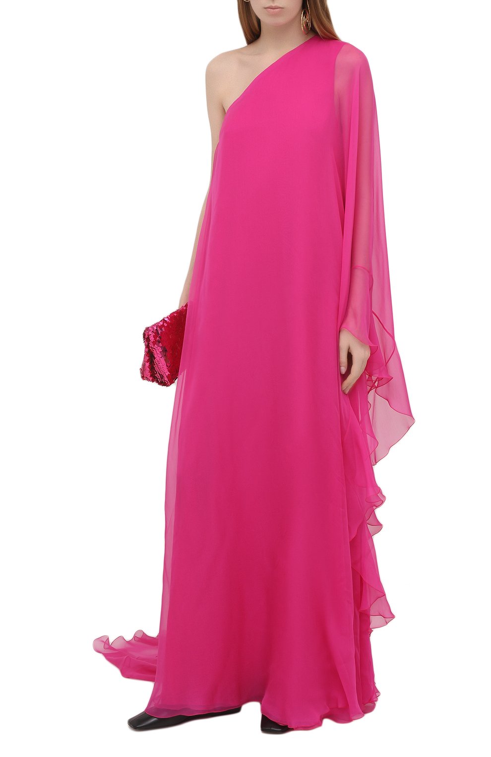 Шелковое платье VALENTINO фуксия цвета по цене 715000 руб., арт. VB0VDBY62UP, фото 2 Шелковое платье VALENTINO, арт. VB0VDBY62UP, фото 2