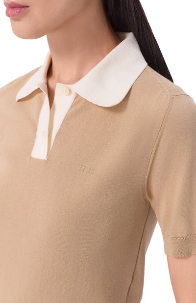 Хлопковое поло N21 бежевого цвета по цене 69950 руб., арт. A003/7615, фото 5 Хлопковое поло N21, арт. A003/7615, фото 5