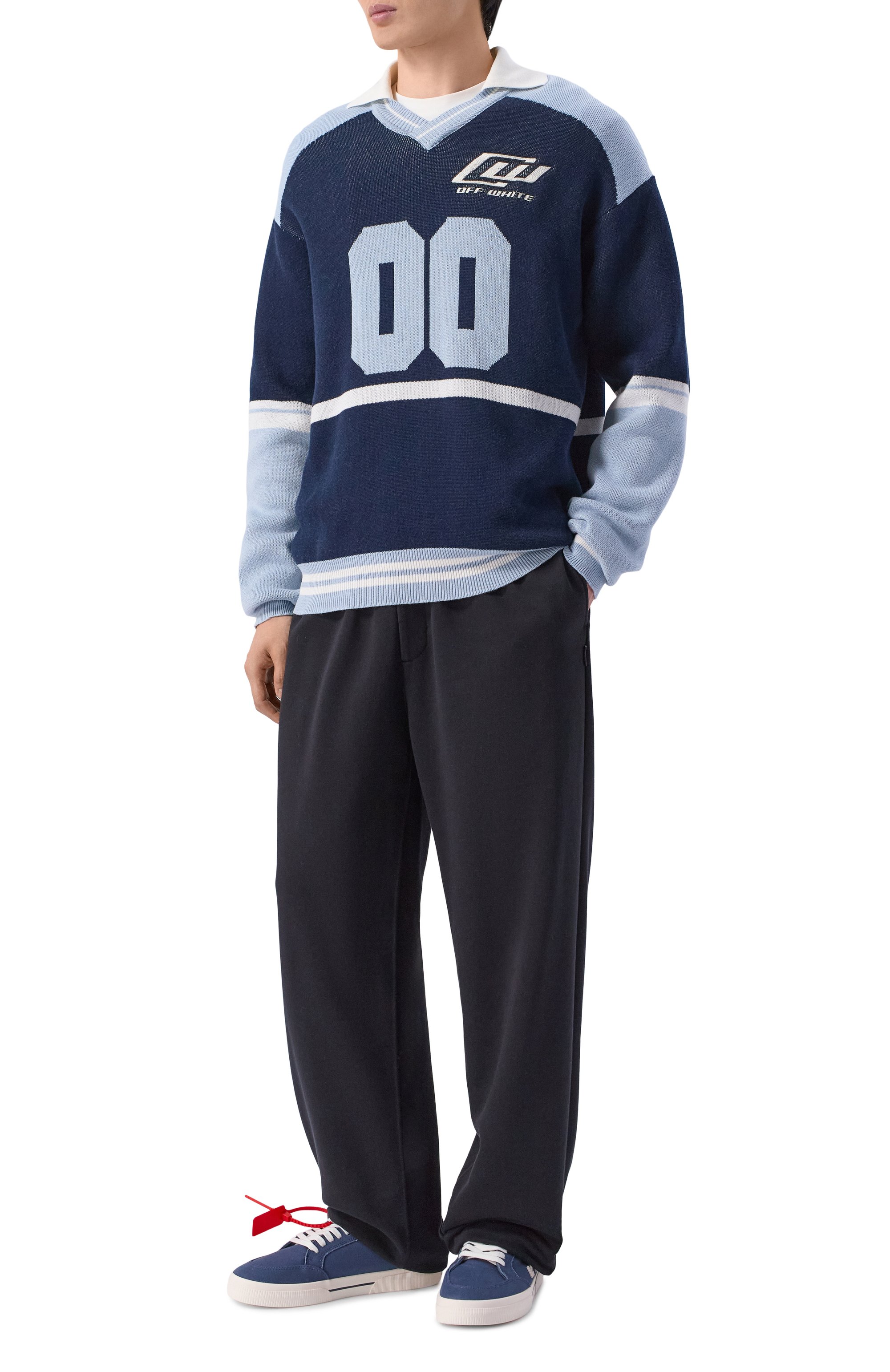 Хлопковый пуловер OFF-WHITE, арт. 0MHV008S26KNI001, фото 2