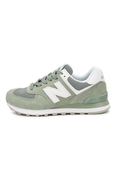 Замшевые кроссовки 574 NEW BALANCE, арт. WL574OAD/B, фото 3