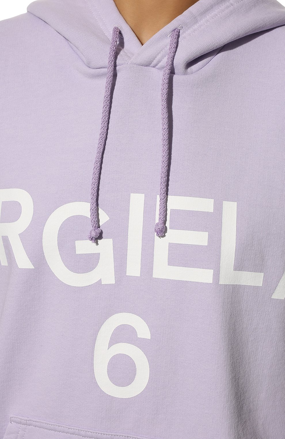 Хлопковое худи MM6 сиреневого цвета по цене 44850 руб., арт. S52GU0161/S25337, фото 5 Хлопковое худи MM6, арт. S52GU0161/S25337, фото 5