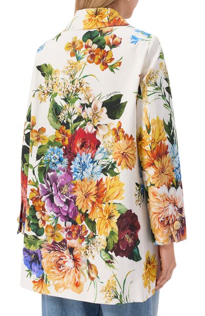 Пальто из хлопка и вискозы DOLCE & GABBANA, арт. F0W4ET/FSRQU, фото 4
