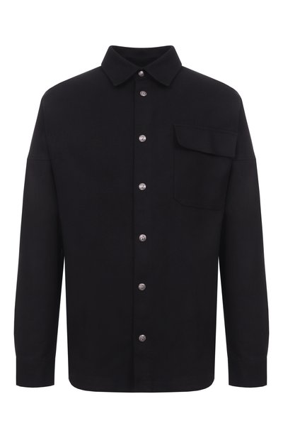 Мужская хлопковая куртка-рубашка PALM ANGELS, арт. PMES044C99FAB001