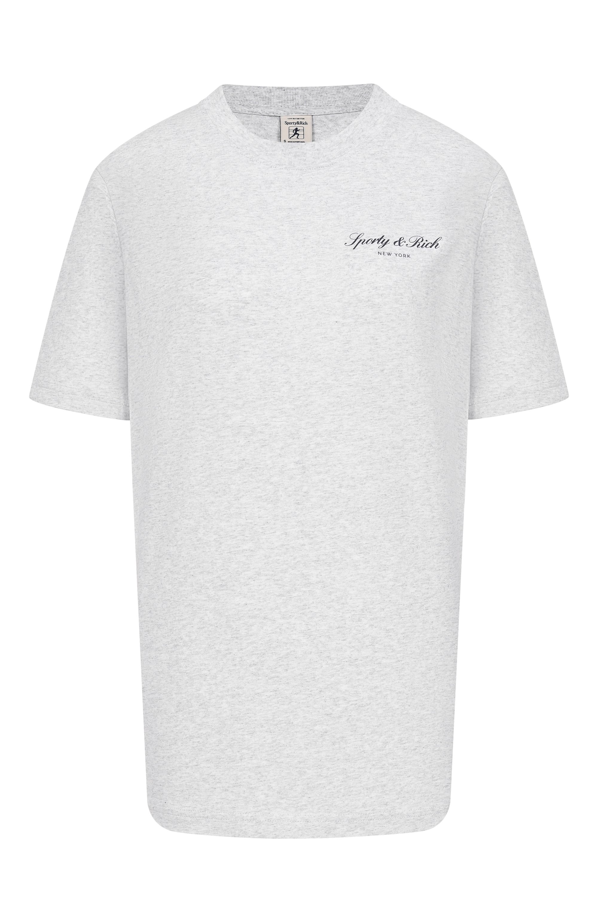 Хлопковая футболка SPORTY AND RICH, арт. T004368329GY03, фото 1