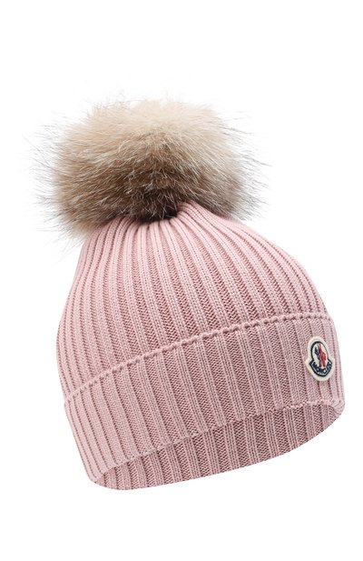 Шерстяная шапка с меховым помпоном MONCLER, арт. F2-954-3B711-10-04S01, фото 1