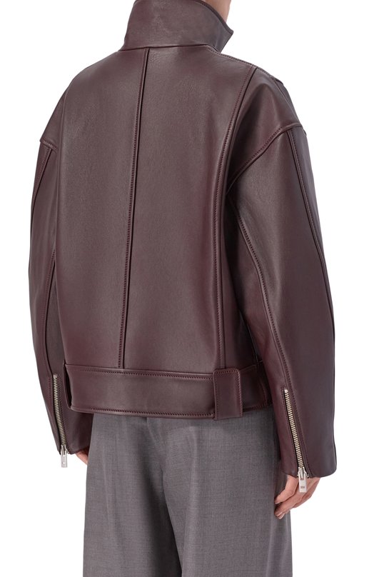 Кожаная куртка Bats BO_90_ Бордовый  BO_90_ Фото 4