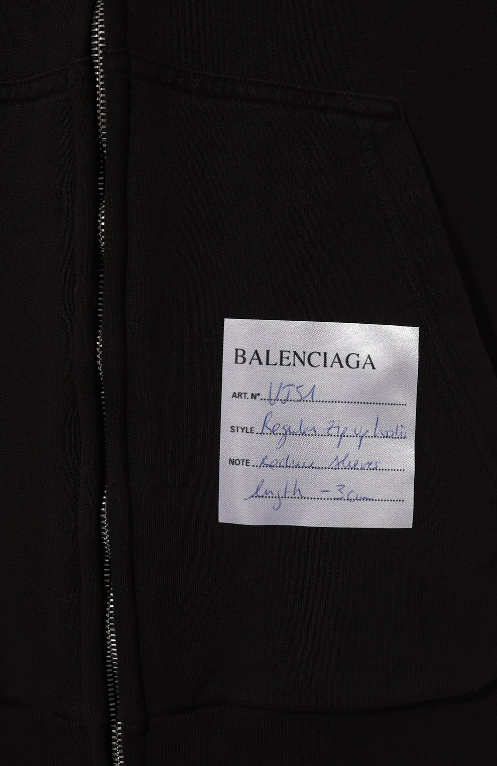 Хлопковая толстовка BALENCIAGA черного цвета по цене 140000 руб., арт. 767857/TPVN3, фото 5 Хлопковая толстовка BALENCIAGA, арт. 767857/TPVN3, фото 5