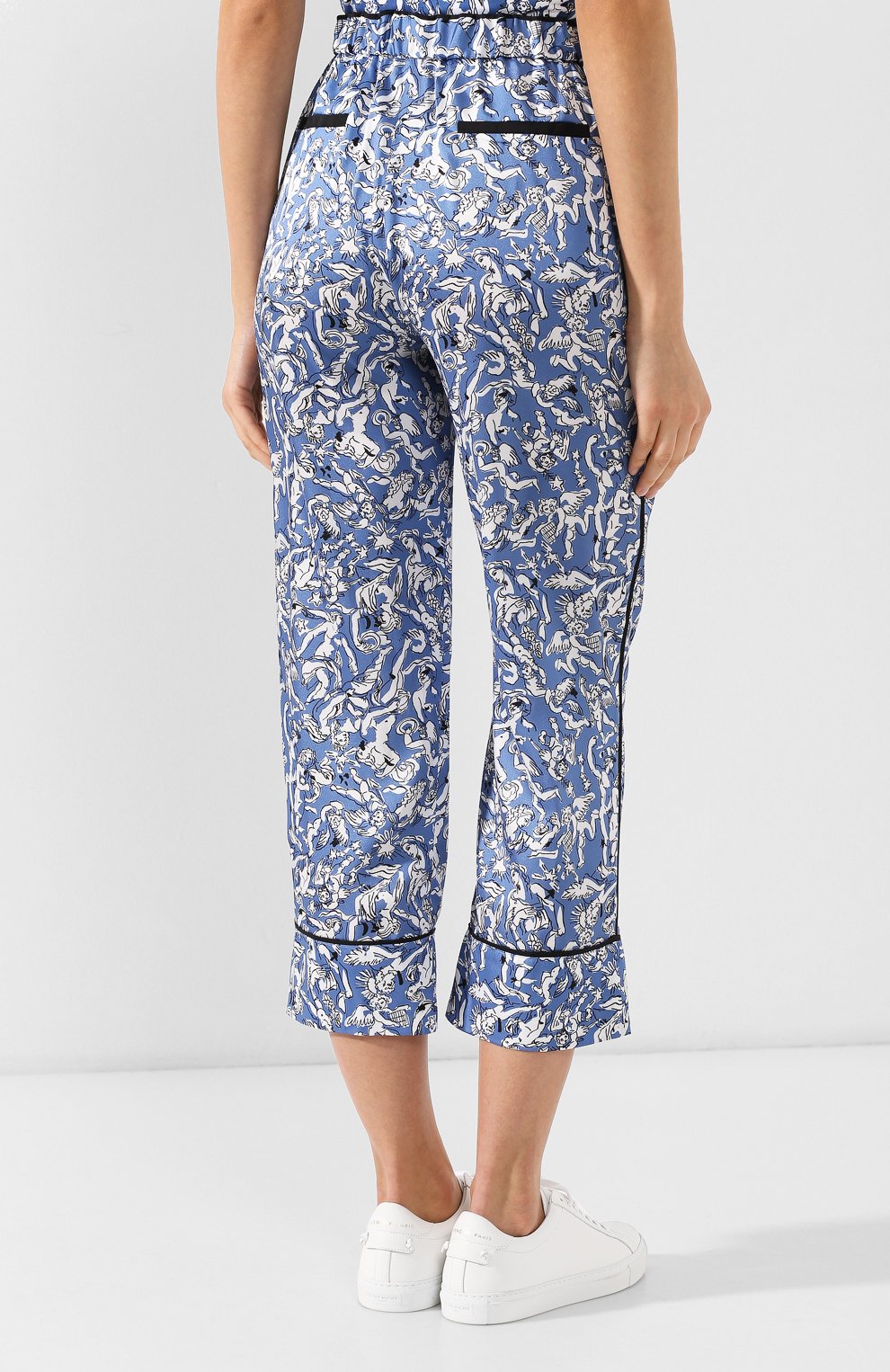 Брюки с принтом VICTORIA, VICTORIA BECKHAM, арт. TRVV 127 SS19 PRINTED P0LY TWILL, фото 4