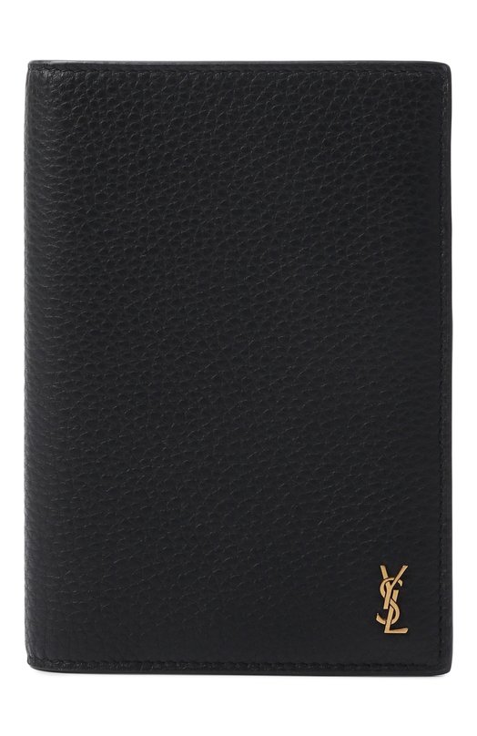 Кожаная обложка для паспорта Saint Laurent 863679/AAET9 Чёрный 863679/AAET9
