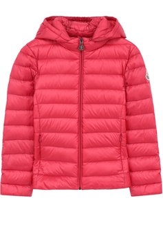 Детская пуховая куртка с капюшоном MONCLER ENFANT фуксия цвета, арт. D1-954-46810-99-53048/4-6A | Фото 1 (Материал внешний: Пух и перо, Синтетический материал; Статус проверки: Проверена категория; Рукава: Длинные; Материал подклада: Синтетический материал; Девочки Кросс-КТ: Пуховик-верхняя одежда; Кросс-КТ: Зима; Ювелирные украшения: Назначено; Материал сплава: Проставлено; Драгоценные камни: Проставлено; Ростовка одежда: 6 лет | 116 см)