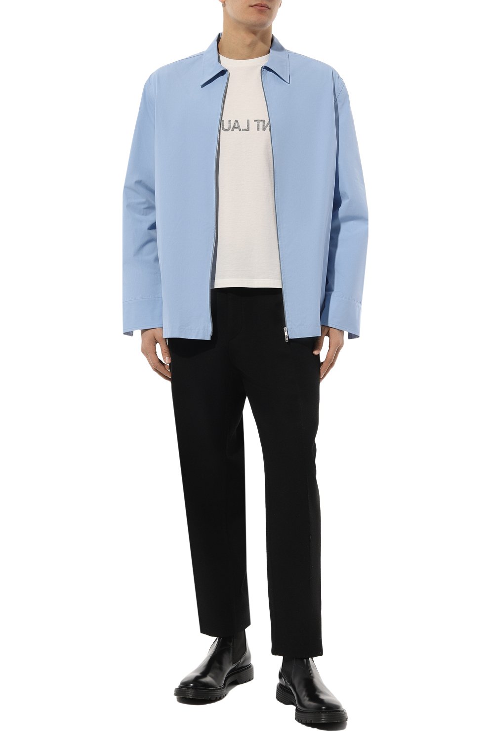 Хлопковая футболка SAINT LAURENT, арт. 663278/Y37AW, фото 2