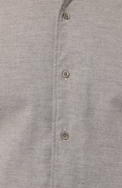 Хлопковая рубашка CORNELIANI светло-серого цвета по цене 37150 руб., арт. 94P156-9411629, фото 5 Хлопковая рубашка CORNELIANI, арт. 94P156-9411629, фото 5