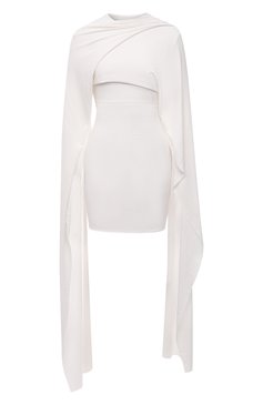 Женское платье из вискозы SOLACE LONDON кремвого цвета, арт. 0S30004 | Фото 1 (Рукава: Длинные; Материал подклада: Вискоза; Материал внешний: Вискоза; Длина Ж (юбки, платья, шорты): Мини; Стили: Романтичный; Случай: Вечерний; Кросс-КТ: Трикотаж; Женское Кросс-КТ: Платье-одежда; Драгоценные камни: Проставлено; Материал сплава: Проставлено)