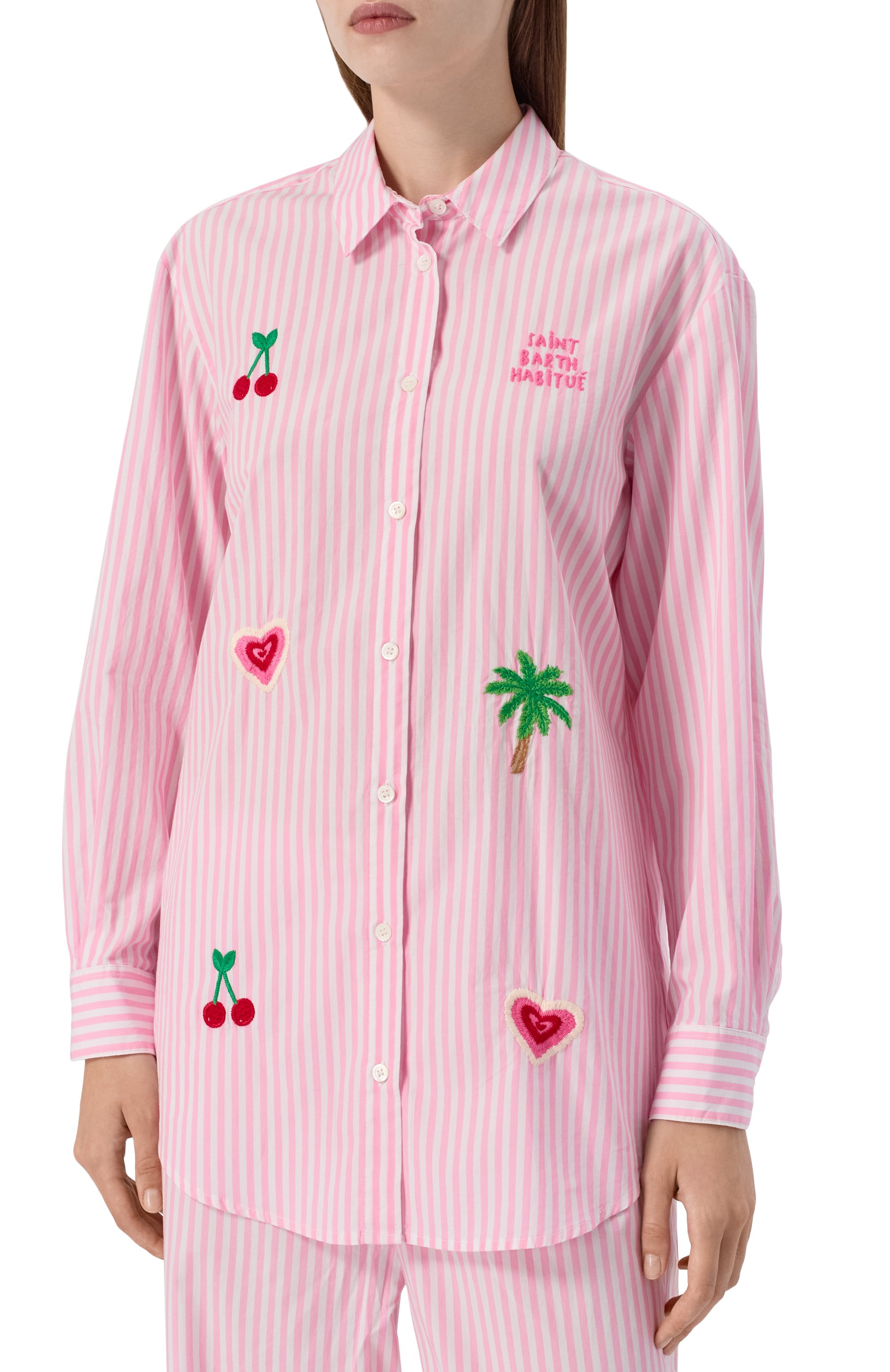 Хлопковая рубашка MC2 SAINT BARTH, арт. STBW BRIGITTE/04186H, фото 3