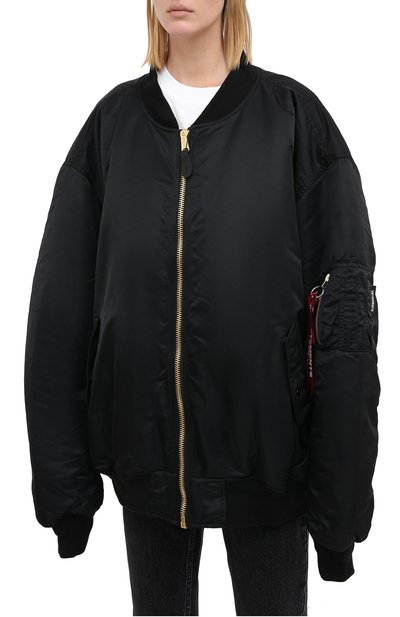 Двусторонний бомбер VETEMENTS, арт. WAH21JA001 1307/BLACK/WHITE, фото 4