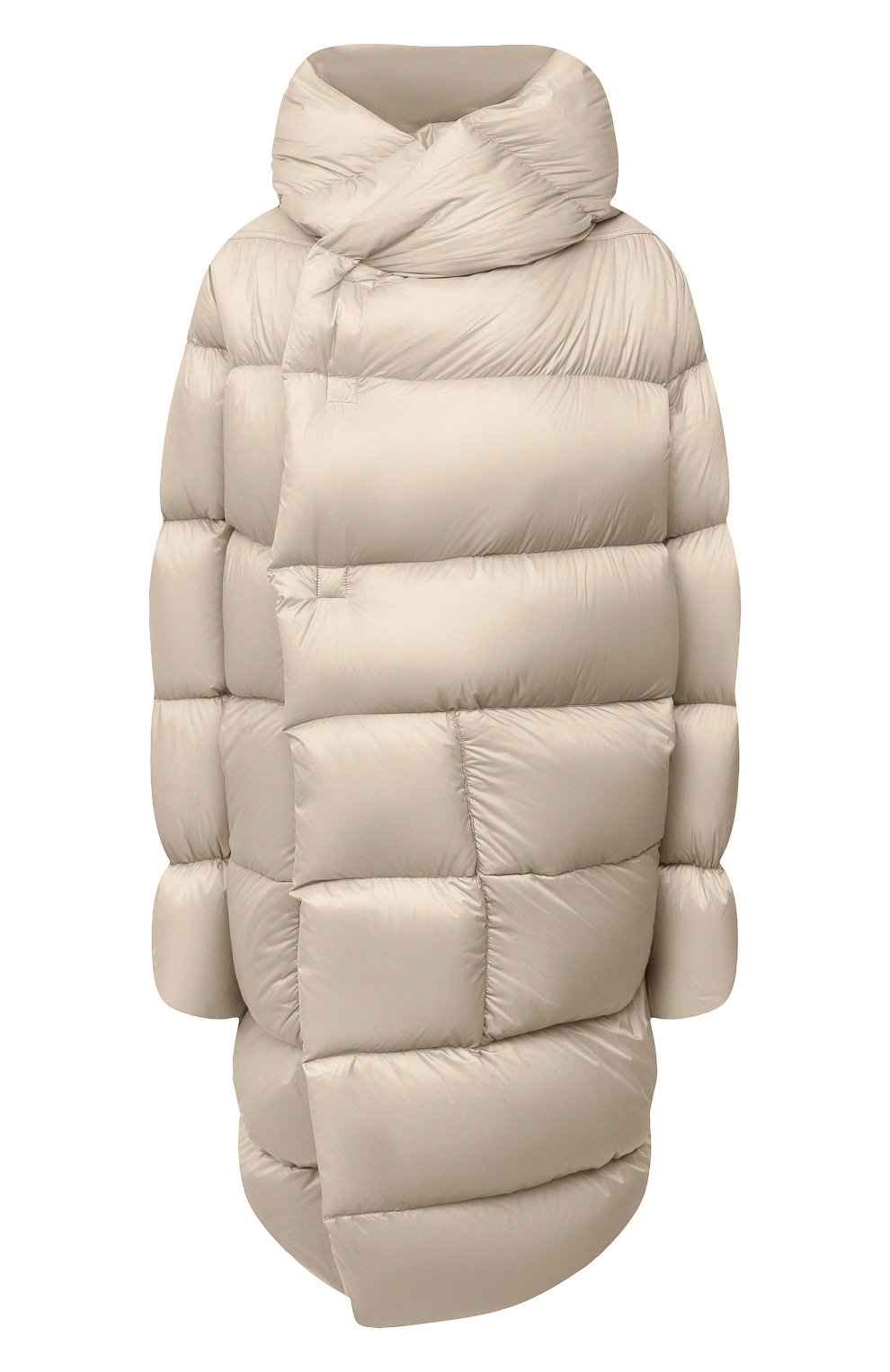 Пуховик RICK OWENS светло-бежевого цвета по цене 193000 руб., арт. RP02A7916/NZD3, фото 1 Пуховик RICK OWENS, арт. RP02A7916/NZD3, фото 1