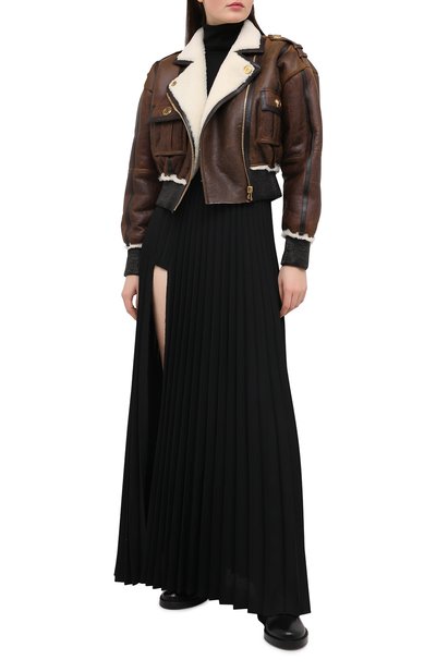 Кожаная куртка BALMAIN коричневого цвета по цене 358000 руб., арт. UF08650/L050, фото 2 Кожаная куртка BALMAIN, арт. UF08650/L050, фото 2
