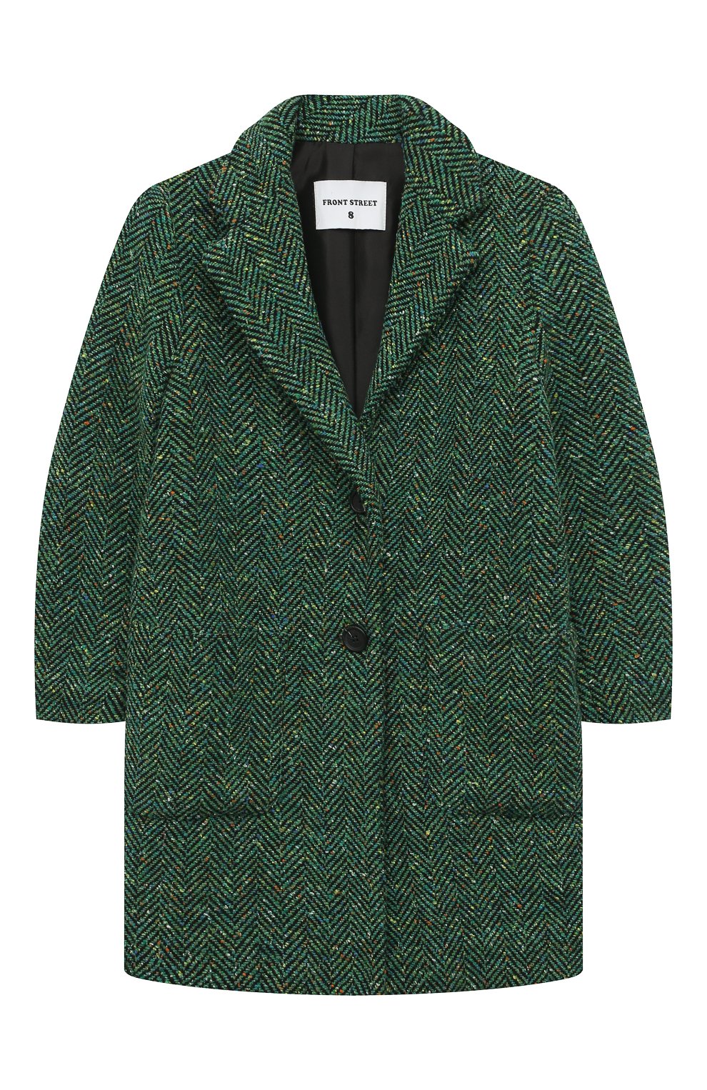 Пальто FRONT STREET 8 KIDS зеленого цвета по цене 27200 руб., арт. FWK 10, фото 1 Пальто FRONT STREET 8 KIDS, арт. FWK 10, фото 1