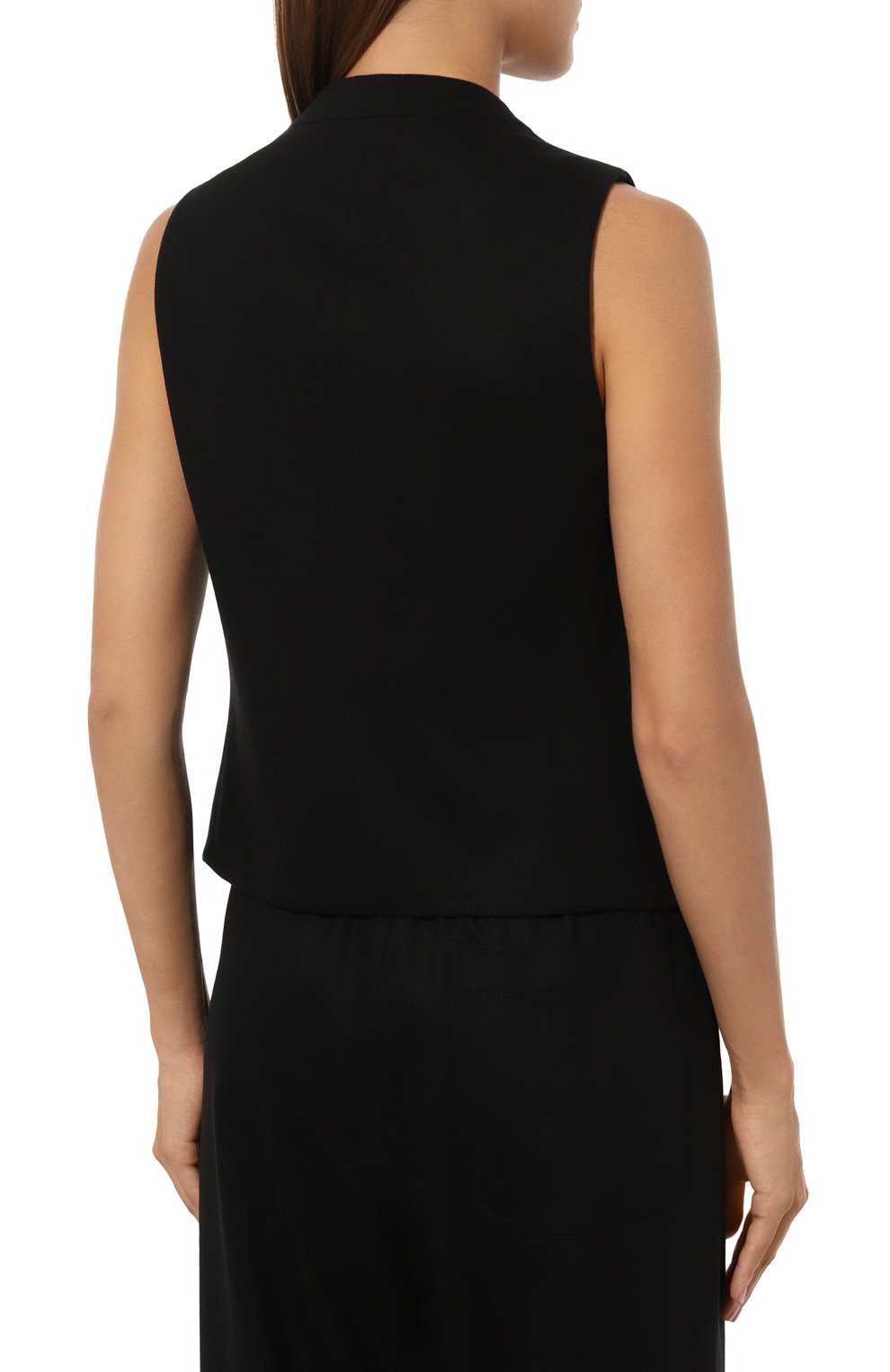 Жилет из шерсти и кашемира GIORGIO ARMANI черного цвета по цене 98550 руб., арт. GW000213/TE10537, фото 4 Жилет из шерсти и кашемира GIORGIO ARMANI, арт. GW000213/TE10537, фото 4