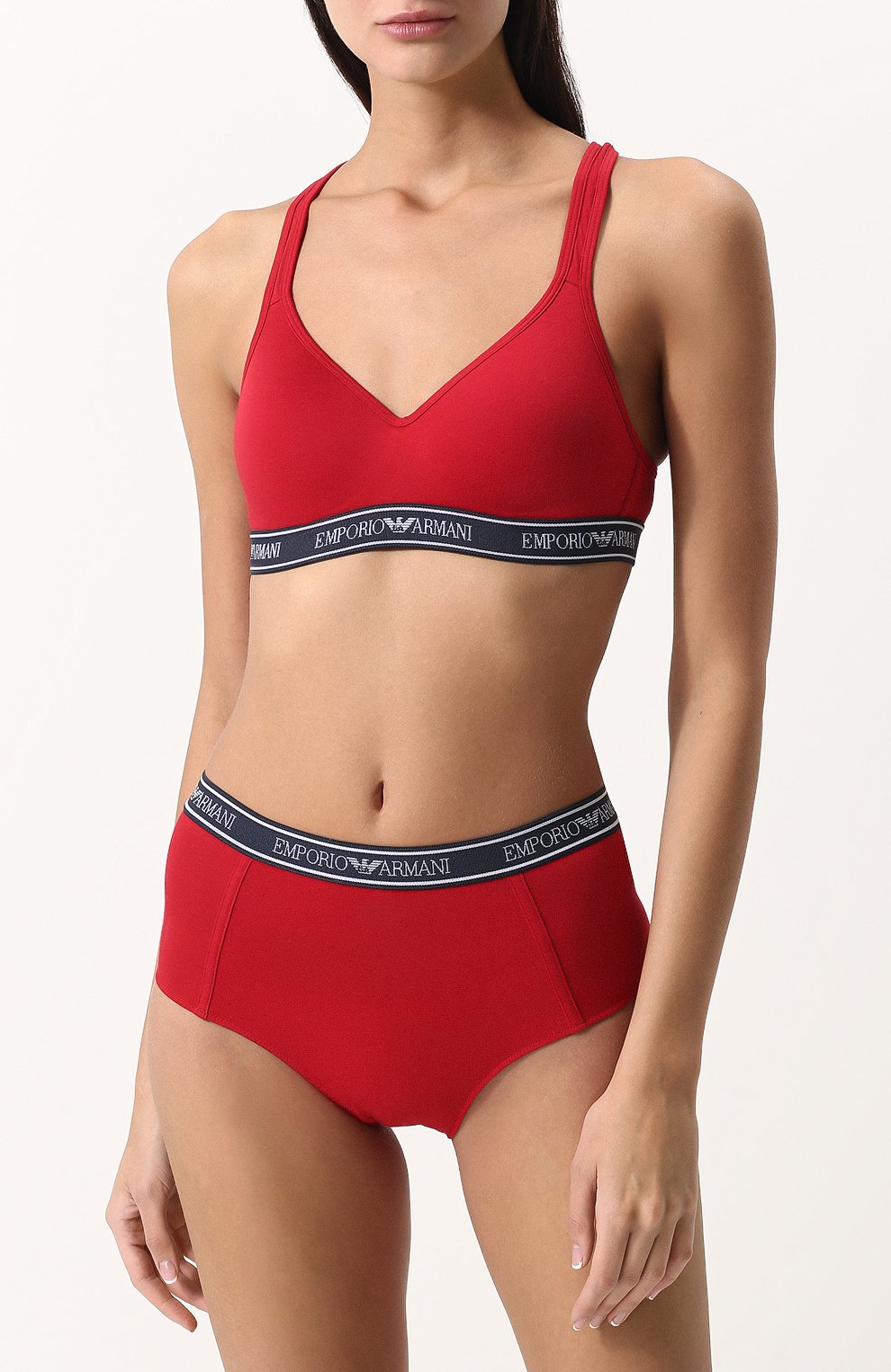 Хлопковый бюстгальтер с логотипом бренда EMPORIO ARMANI, арт. 163995/8P317, фото 2