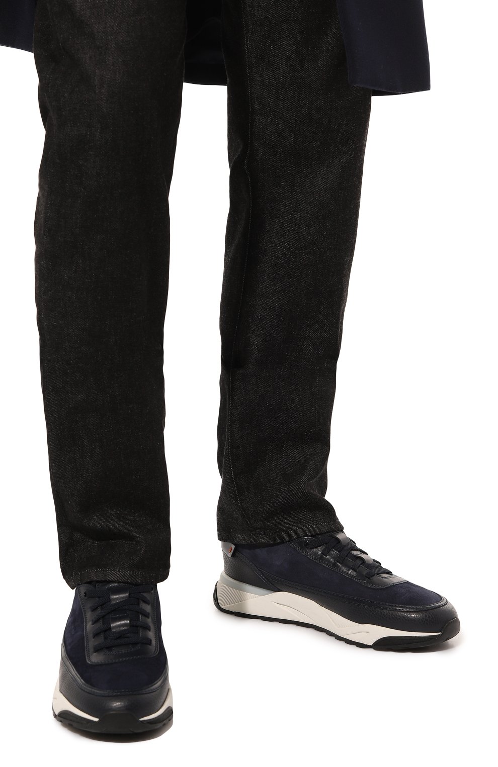 Кожаные кроссовки SANTONI, арт. MBI021534BINRHPRU75, фото 3