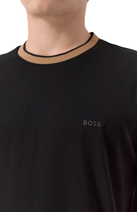 Хлопковая футболка BOSS 50543858 Чёрный  50543858 Фото 5
