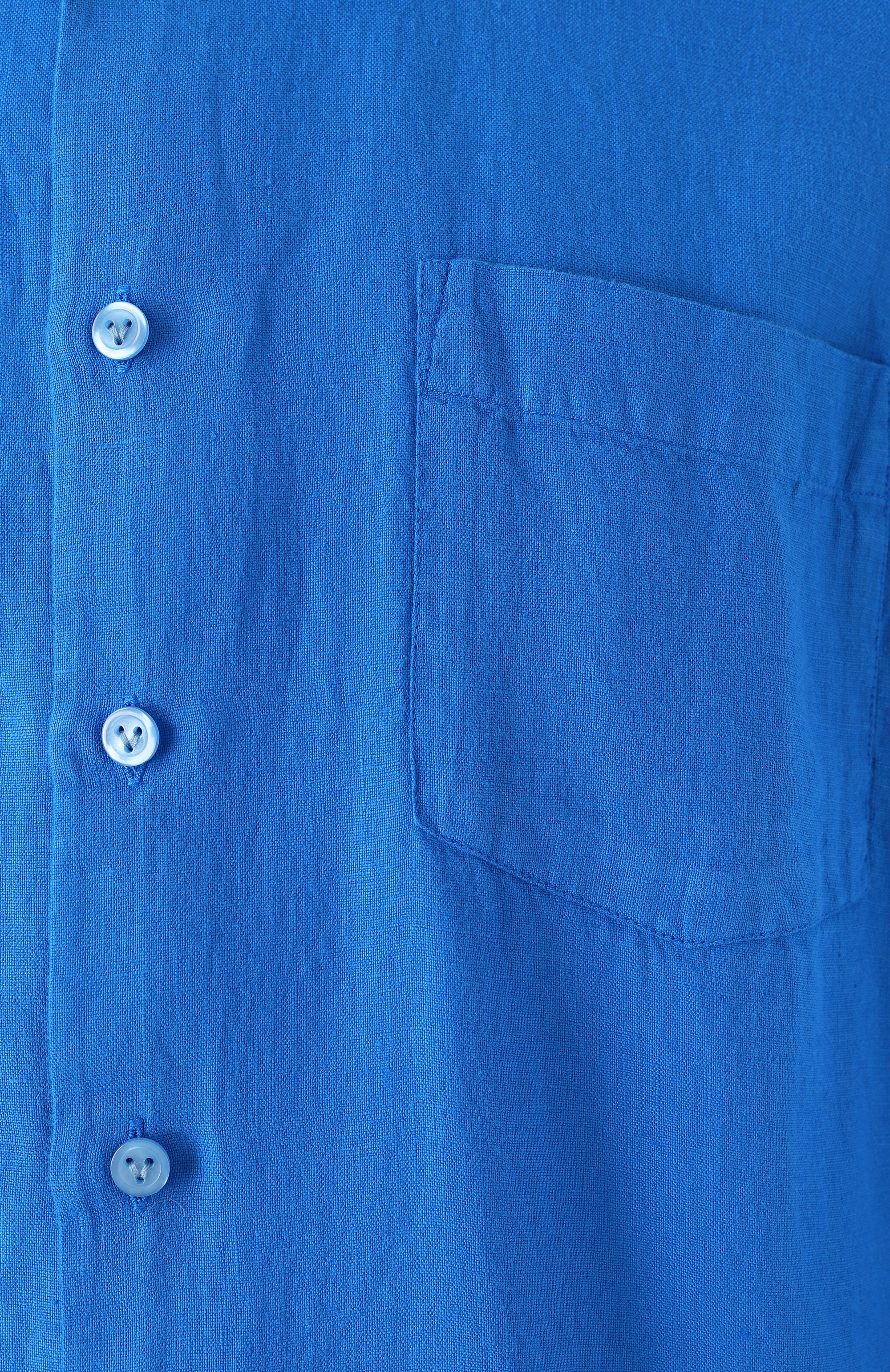 Льняная рубашка VILEBREQUIN синего цвета по цене 34150 руб., арт. CAR0UBIS/H9U10, фото 6 Льняная рубашка VILEBREQUIN, арт. CAR0UBIS/H9U10, фото 6