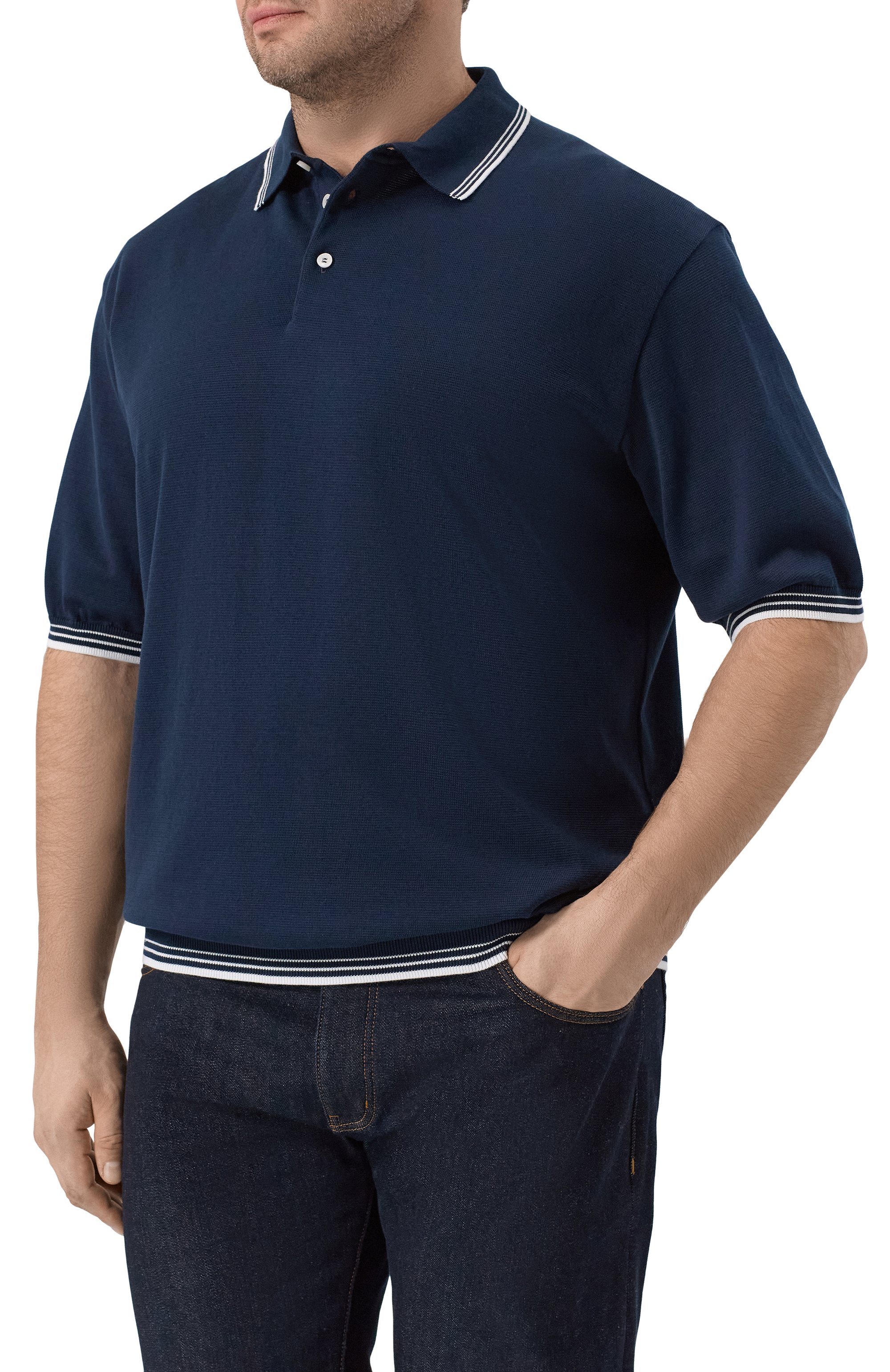 Хлопковое поло PAUL&SHARK, арт. 26411634_001, фото 3