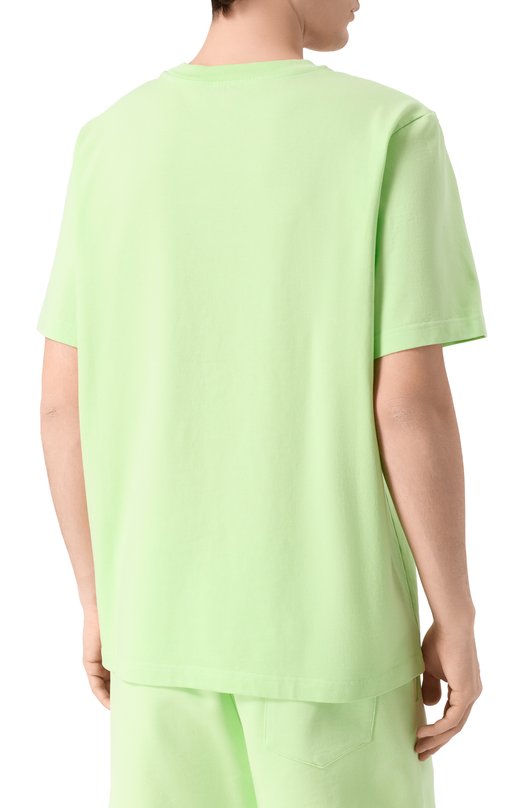 Хлопковая футболка Casablanca M-SP26-JTS-001-20-EX-BC Зелёный  M-SP26-JTS-001-20-EX-BC Фото 4