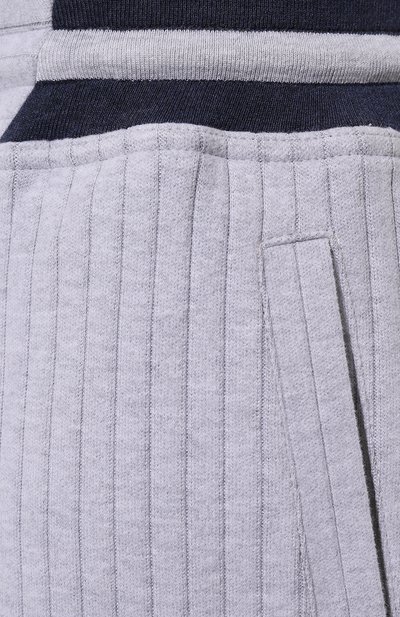 Хлопковые джоггеры BRUNELLO CUCINELLI светло-серого цвета по цене 149000 руб., арт. MTU20B2209, фото 5 Хлопковые джоггеры BRUNELLO CUCINELLI, арт. MTU20B2209, фото 5